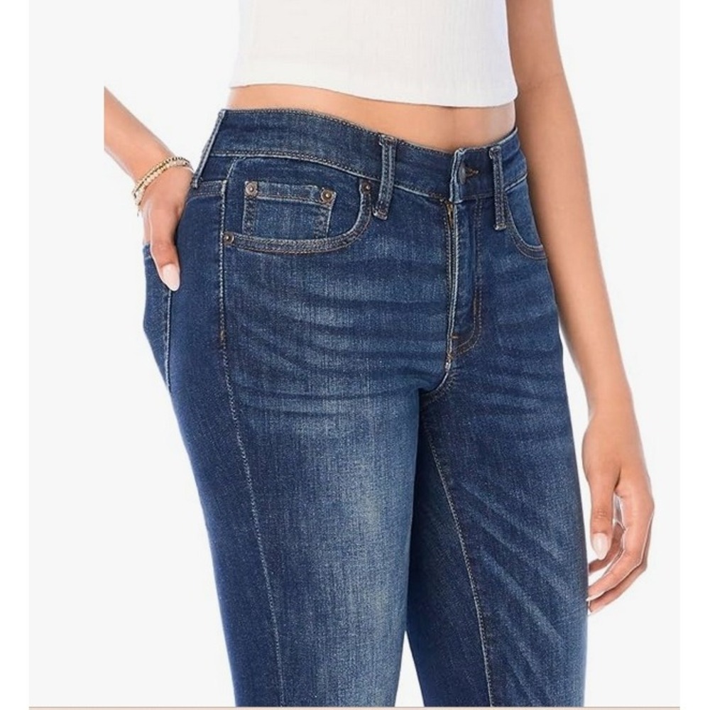 Aeropostale Women 12S Blue Mid Rise Bootcut Jeans Comfort Stretch Retro Denim
